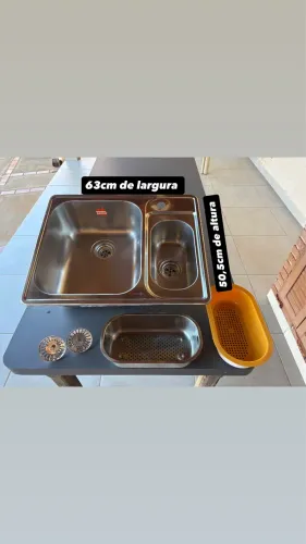 PIA DE INOX DUPLA SEM USO - EXCELENTE OPORTUNIDADE