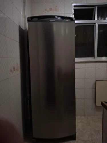 Geladeira Consul Frost free 337 Litros, Cinza, Inox