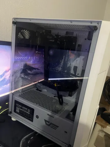 Pc gamer Ryzen 5 Rx 580 completo com dois monitores