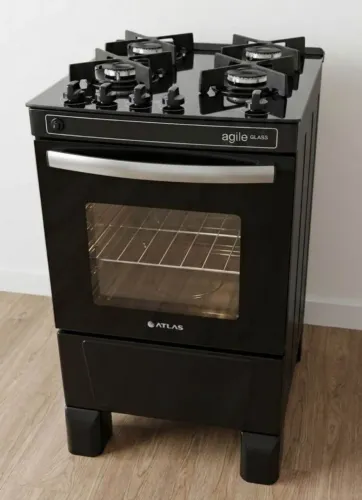 Fogão com mesa de vidro