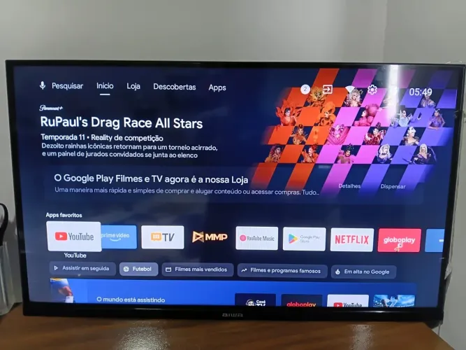 Smart TV AIWA 32? Android HD HDR10 Dolby Áudio AWS-TV-32-BL-02-A