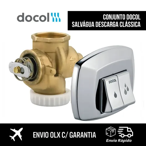 Conjunto descarga Docol 01 Acabamento Salvágua + 01 Válvula DN40 descarga clássica