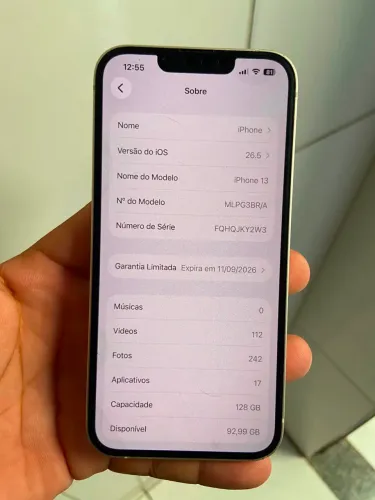 iPhone 13 128gb saúde da bateria 89% Face ID ok iCloud livre celular total procedência