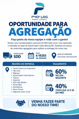 OPORTUNIDADE DE AGREGAÇÃO DE VEÍCULOS/MERCADO LIVRE