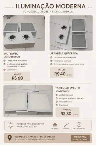 Kit iluminação moderna