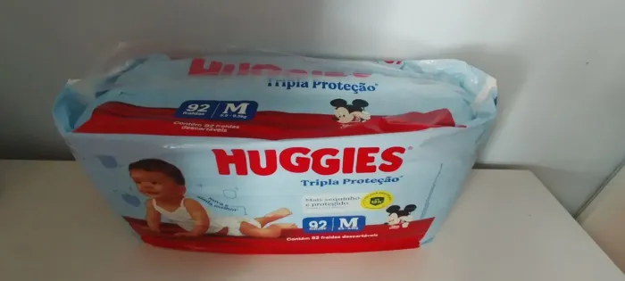 Pacote 92 Fraldas M Huggies Tripla Proteção