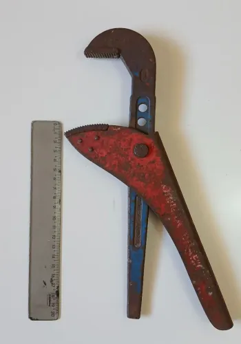 Chave de Grifo Antiga Corneta S.A. Brasil - 12" (300mm) - Item de Coleção / Raro