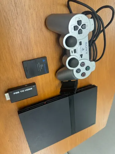 Playstation 2 + bolsa (1 controle, memory card, conversor hdmi)
