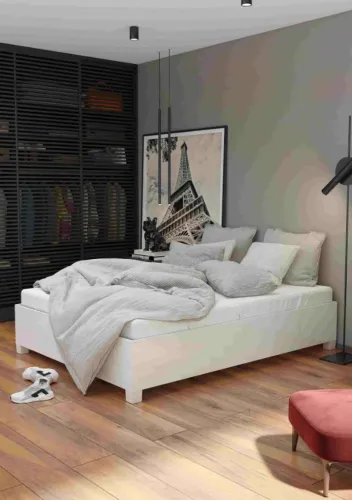 Cama Casal Clara Branco.Branco Carioca