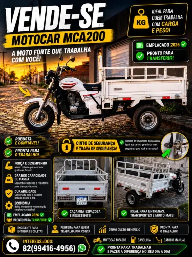 Triciclo motocar mca 200
