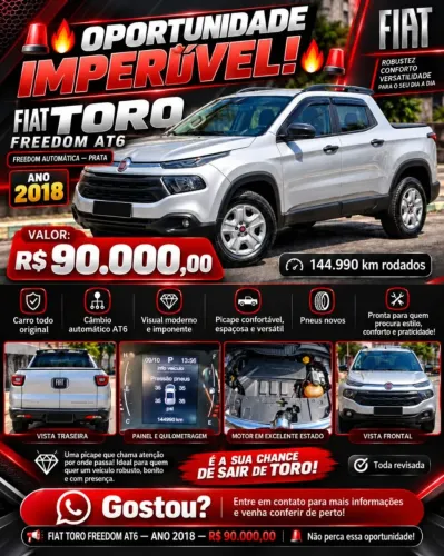 Fiat Toro Freedom 1.8 16V Flex Aut. 2018