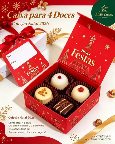 Caixa de 4 doces Natal