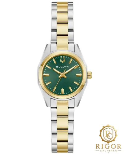 Relógio Bulova Feminino Surveyor 98L329 Prata e Dourado