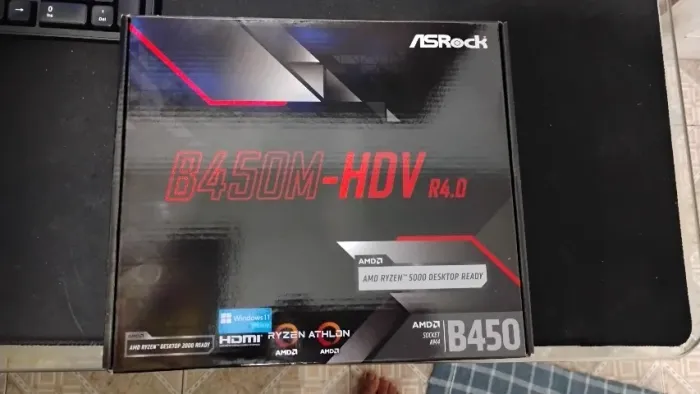 Placa mãe Asrock B450m-HDV R4.0 Am4, Micro atx, Ddr4