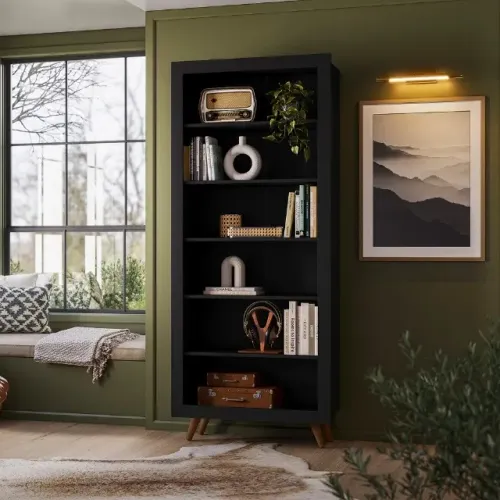 Estante Preta para livros ou decorações