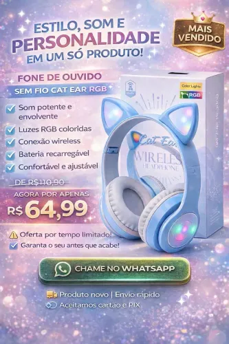 Fone gatinho