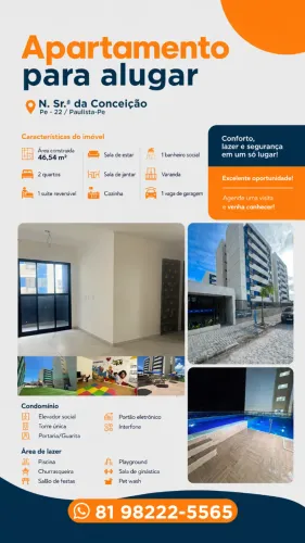 Alugo Apartamento em N.Sr.ª da Conceição Pe-22, Conforto, lazer e segurança em um só lugar