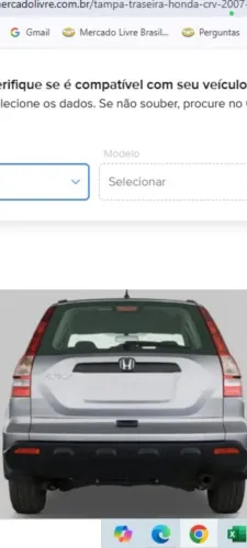 Tampa traseira Honda CRV 2007 a 2011 original usado
