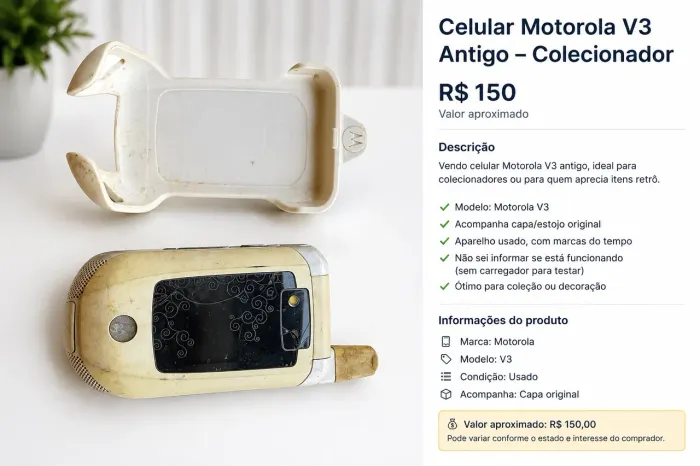 Motorola V3 - Celular antigo - Vintage - Nextel