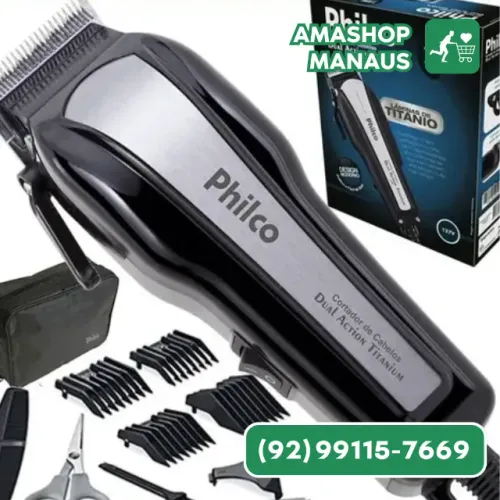 Maquina De Cortar Cabelo Philco Profissional Com Acessorios