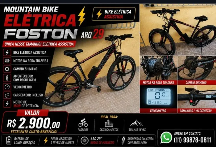 Montain bike Elétrica Foston 29