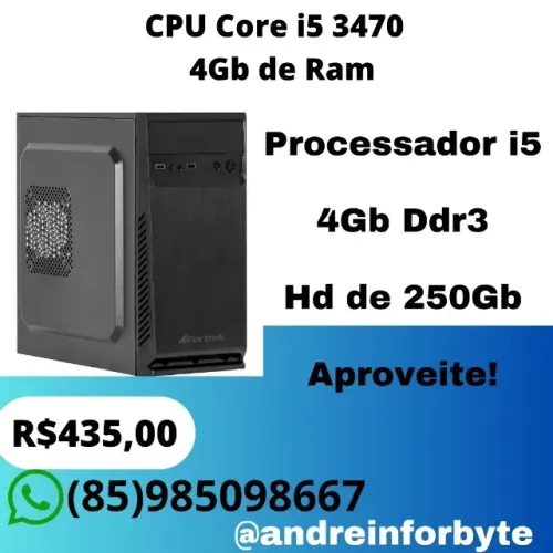 Gabinete Core i5 3470  4Gb de Ram