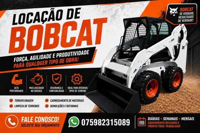 Bobcat mine carregadeira disponível para locação