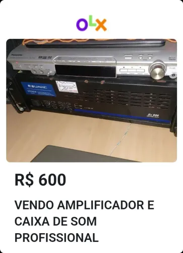 Vendo potência profissional com caixa acústica.