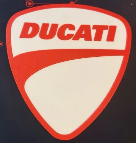 Logo Emblema Ducati Parede Decoração Oficina Garagem 3D