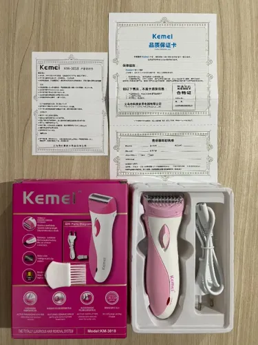 Depilador Feminino Kemei Km-3018 Novo | Depilação Precisa e Pele Lisa por Mais Tempo