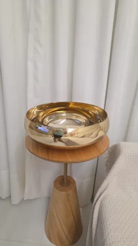 Trio de vasos (centro de mesa) dourado