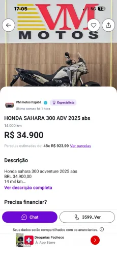 Vendo Sahara Adventure 300 2025 em ótimo estado