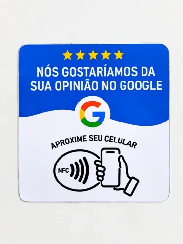 Placa de Avaliação Google
