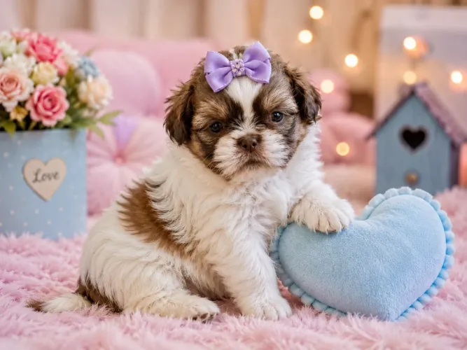 Entregamos até você! Filhotes de Shih tzu fêmea