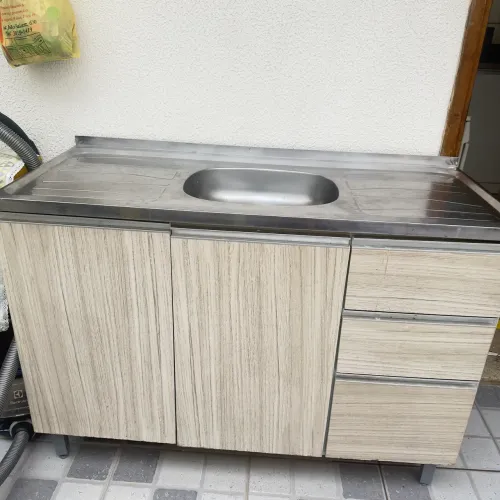 Pia cozinha com Cuba inox