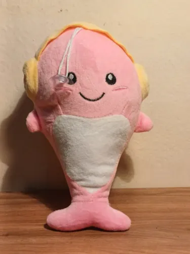 Pelúcia Rosa com Fones de Ouvido - Fofinha e Decorativa