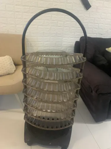 Organizador de Esmaltes Giratório com Rodinhas - Expositor Carrinho de Manicure