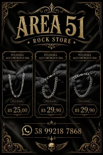 Pulseira aço cirúrgico antialérgica gomo