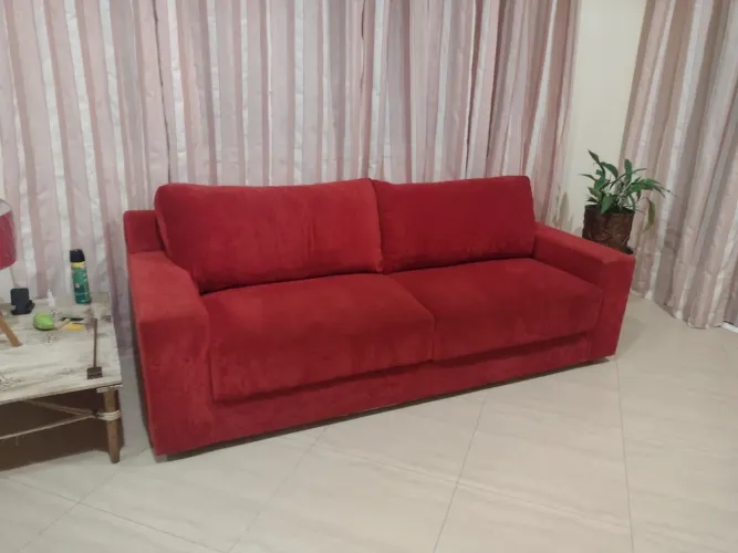 Sofá suede amassadinho conservado