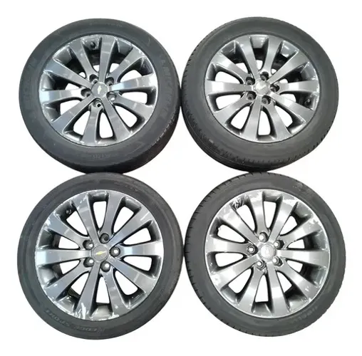Jogo Roda Aro 17 Chevrolet Cruze Ltz 2012 2013 5x105 Preto