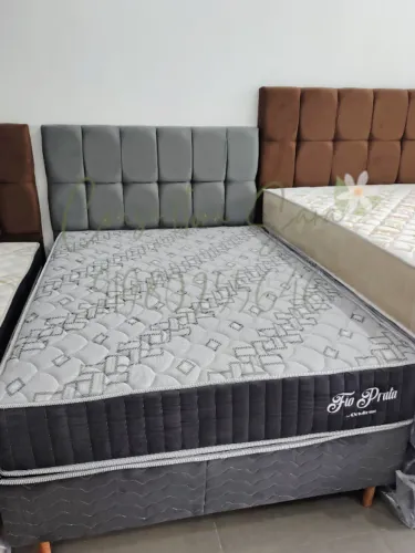 CAMA BOX CASAL TECIDO MACIO E CONFORTÁVEL