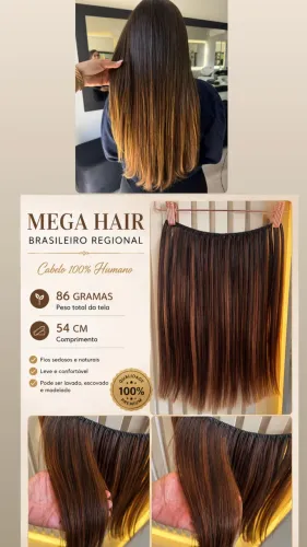 CABELO HUMANO TELA MEGA HAIR