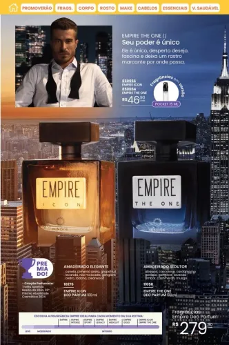 FRAGRÂNCIAS EMPIRE THE ONE e ICON 100ML HINODE