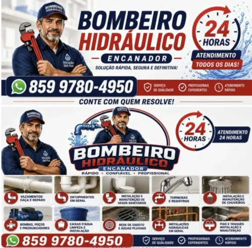 Bombeiro Hidráulico Encanador 24 Horas 