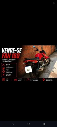 Fan 160 ano 2021 modelo 2022