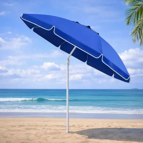 Guarda-sol Gigante 2,40m Articulado 90° Uv Praia Piscina Azul