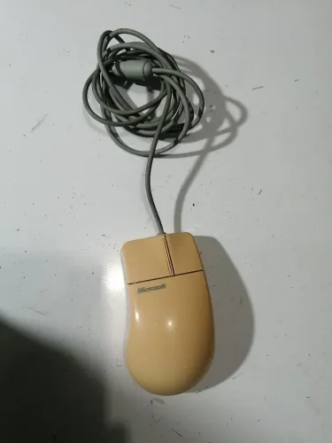 Mouse antigo de bolinha Microsoft