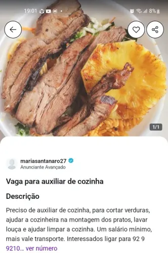 Preciso de cozinheira fono e fogão