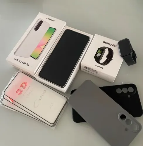 Combo Samsung Impecável: Galaxy A56 5G 256GB + Galaxy Fit3 + Brindes!