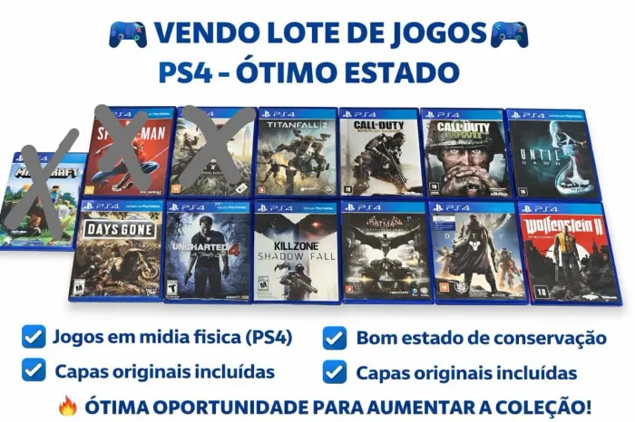 Jogos PS4 Originais Usados Excelente Estado Vários Títulos Famosos